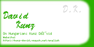 david kunz business card